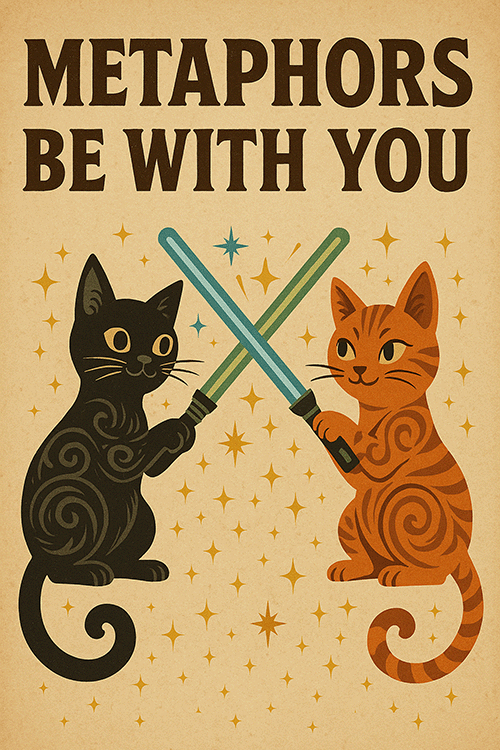 Metaphors Be With You Funny Classroom Poster - Grammar Humor