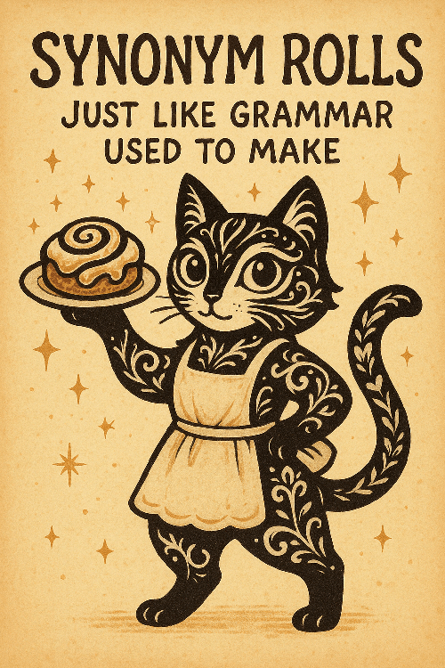 Synonym Rolls - Just Like Grammar Used to Make - Funny Classroom Poster